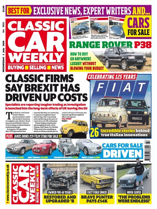 Title details for Classic Car Weekly by H BAUER PUBLISHING LIMITED - Available